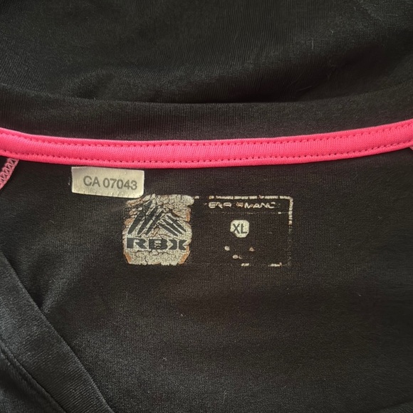 RBX Black and Pink Fitted Raglan Long Sleeve Tee - Picture 3 of 3